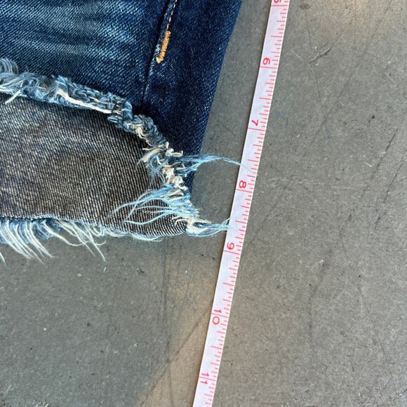Vintage Y2K Rag & Bone Distressed Doris Wash Blue Cut Off Jean Short Women's 25 - Picture 5 of 6